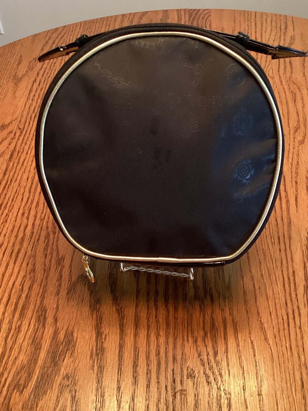Estee Lauder Black Cosmetic Case with Gold Trim